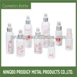 S-Cosmetics White aluminum spray bottle Silk-screen with White Plastic pump And Lid