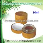 cosmetic packaging bamboo face cream container glass jar