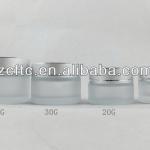 2014 new style cosmetics jar, frosted glass jar for cosmetic packaging , glass face cream jar manufacturer,,10g,15g etc