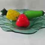 green glass fruit plate , high-class fruit tray