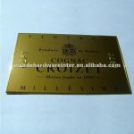 Metal Four Color Printed Embossed Decoration Nameplate For Wine