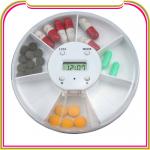 Electronic pill box timer with compartment