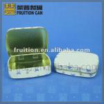 Rectangular Mint Pill Tin Box Case with Hinged Lid