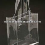 high quality popular gusset shape vinyl clear pvc tote bags