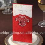 Red elegant wedding invitation card