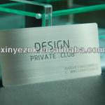 die cut shiny brushed stainless business card