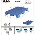 100 X 120 OPEN DECK PLASTIC PALLET 1210 WJ OPEN DECK