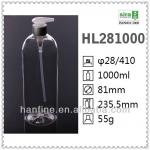 1000ml/1L pet plastic pump bottle,shampoo bottle,empty shampoo bottle HL281000