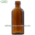 100ml Flat amber glass bottle flat amber bottle