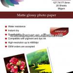 108g A4 matte inkjet photo paper/Matte series of waterproof photo paper A3/A4/A6/3R/4R/5R