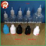 10ml 15ml 20ml 30ml 50ml empty plastic clear PET e liquid bottle with three holder tips&amp;childproof cap engraved triangle sign TBLDES-3(TIB-A)