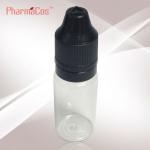 10ml E-liquid bottle with long thin dripper and childproof &amp; tamper cap PC13-25-388