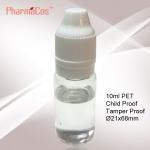 10ml Eliquid Cigarette PET bottle Child Proof, Tamper Proof E-10ml