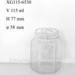 115ml hexagonal glass jar 115ml XG115-6530