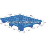 1200mm*1000mm*145mm Single Side Nestable Export Plastic Pallet With Nine Round Feet Tw1002-1210-145