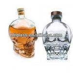 180ml 450ml770ml skull shaped vodka bottle whisky wine Glass bottle with cork blt54654