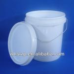 19L white plastic corrosion resistant bucket WHP19-1