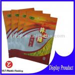 1kg laminated rice packaging bag with die cut and clear window die cut plastic bags