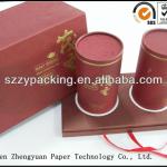 2 tins packed paper tea box with base tray ZY-YL-0027