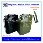 20 Litre Kharki Steel Jerry Can with Kharki Flexible Pouring Spout wx