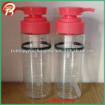 200ml PET plastic soap pump bottle flat shoulder PET bottle with soap pump TBNCB-59 TBNCB-59