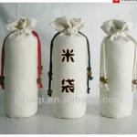 2013 hot sale promotional wholesale white drawstring cotton bag for packing rice COTTON-07