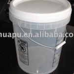 20L plastic transparent pail with silkscreen 20L