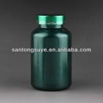 300ML green amber PET plastic /pill bottle /sex capsules bottle in india with iron green screw cap BS-028