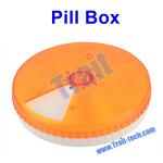 360 Degree Rotating 7 Days Weekly Round Pill Store Box Medicine Box For 7 Day Pill Box Travel Case T-TOOL-1779B