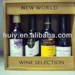 4 bottle wholesale stained wooden wine packaging box HY-13081204