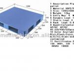 4000kg load euro standard HDPE material double faced plastic pallet ML-1210PT