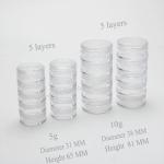 5 layers Plastic Jars for glister Pirlo-J011