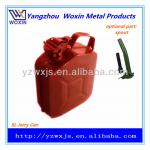 5 Litre Red Steel Jerry Can with Red Flexible Pouring Spout wx