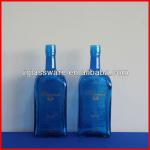 500ml cork top sprayed blue glass bottle VB50001