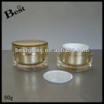 50g acrylic cream empty jar free sample, eye shape acrylic cream jar BEST-3672-3