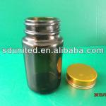 50ml,60ml,100ml amber wide mouth glass bottle with aluminum cap many models