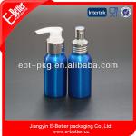 50ml blue shineing aluminum bottle with pump and sprayer AB-50