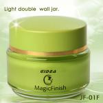 5ml 10ml 15ml 30ml 50ml Green Double Wall Acrylic Plastic Cream Jar JF-01F