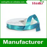 7/8 inch light blue China wholesale high quality double face box packaging decorative polyester satin ribbon