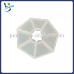 7 compartments transparent round plastic pill box BJ-028