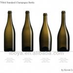 750ml 25 oz Round Standard Champagne bottle (12081A) 12081A