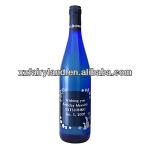 750ml blue glass bottle with cork F-01534