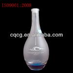 750ml frosted alcohol wine glass bottle