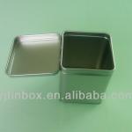 87*87*116mm hinge square tea tin box for sale square