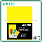 A4 100 sheets cheap bright color printing / copy paper 70gsm, 80gsm, children folder paper, Lemon Yellow Any