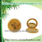 bamboo box cosmetics compact pressed powder case with mirror BE-062