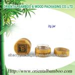 bamboo cosmetic packaging lip balm container plastic jar inside BCF-001