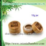 bamboo jar lip balm face cream container 10g plastic jar inside BCF-004