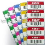 Barcode and Serial Number Printed Metal Labels 2309