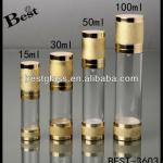 BEST-3603/Airless Bottle/15,30,50,100ml shinning knurled airless bottle/airless bottle with pump BEST-3603